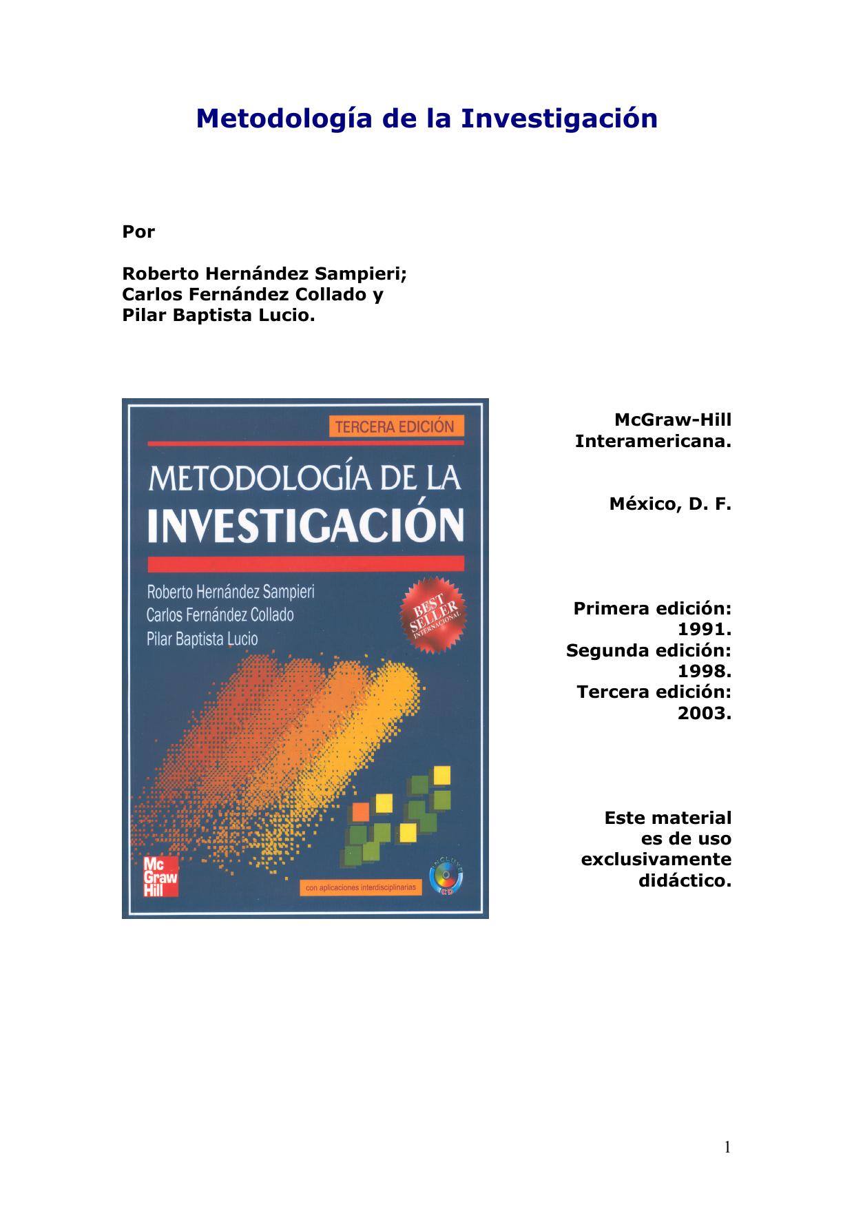 Metodologia de la Investigacion